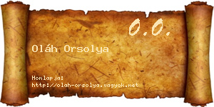 Oláh Orsolya névjegykártya