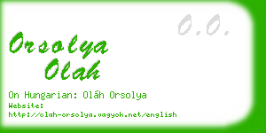 orsolya olah business card
